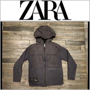 Zara Charcoal Hooded Jacket Boys Size 8